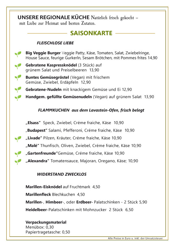 Speisekarte Seite 3